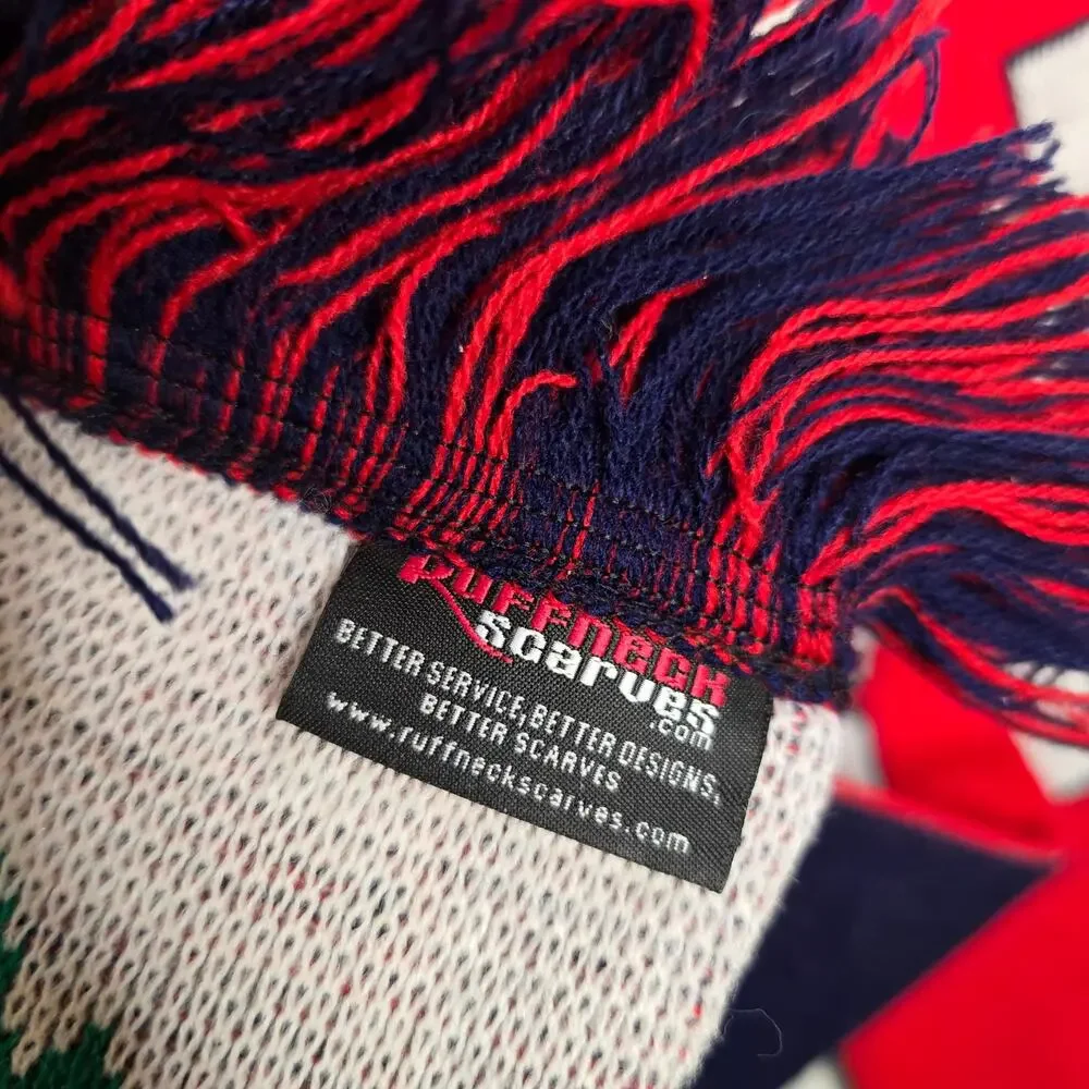 New England Revolution MLS Double Sided Winter Scarf Logo Red Blue Patriots